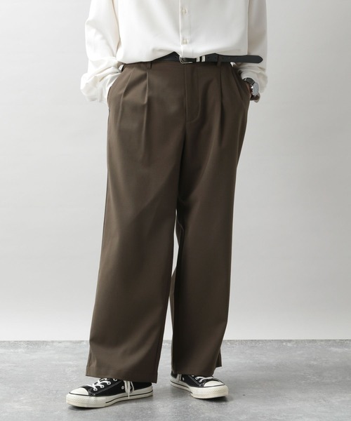 RAGEBLUE(レイジブルー)の「TRストレッチ/タックワイドパンツ(スラックス・メンズ・ブラック/ダークブラウン/オフホワイト/ダークグレー・SMALL/MEDIUM/LARGE)」の13枚目の写真