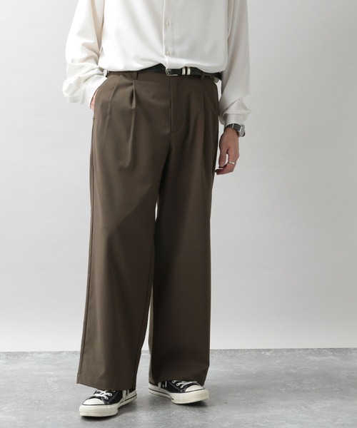 RAGEBLUE(レイジブルー)の「TRストレッチ/タックワイドパンツ(スラックス・メンズ・ブラック/ダークブラウン/オフホワイト/ダークグレー・SMALL/MEDIUM/LARGE)」の20枚目の写真