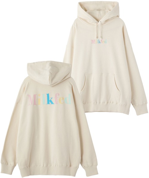 MILKFED.(ミルクフェド)の「D ONE MILKFED BIG SWEAT HOODIE(パーカー・レディース・ライトピンク/オフホワイト/ネイビー/ブラック/ライトブルー・ONE SIZE)」の15枚目の写真