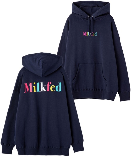 MILKFED.(ミルクフェド)の「D ONE MILKFED BIG SWEAT HOODIE(パーカー・レディース・ライトピンク/オフホワイト/ネイビー/ブラック/ライトブルー・ONE SIZE)」の18枚目の写真