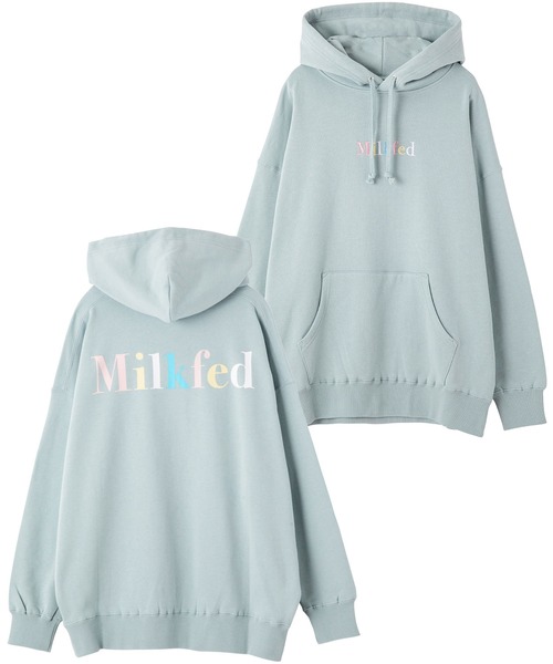MILKFED.(ミルクフェド)の「D ONE MILKFED BIG SWEAT HOODIE(パーカー・レディース・ライトピンク/オフホワイト/ネイビー/ブラック/ライトブルー・ONE SIZE)」の19枚目の写真