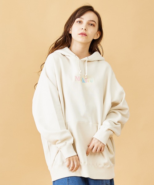 MILKFED.(ミルクフェド)の「D ONE MILKFED BIG SWEAT HOODIE(パーカー・レディース・ライトピンク/オフホワイト/ネイビー/ブラック/ライトブルー・ONE SIZE)」の20枚目の写真