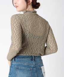 Jines（ジネス）の「ストレッチ フラワーレース　インナー（Tシャツ/カットソー）」