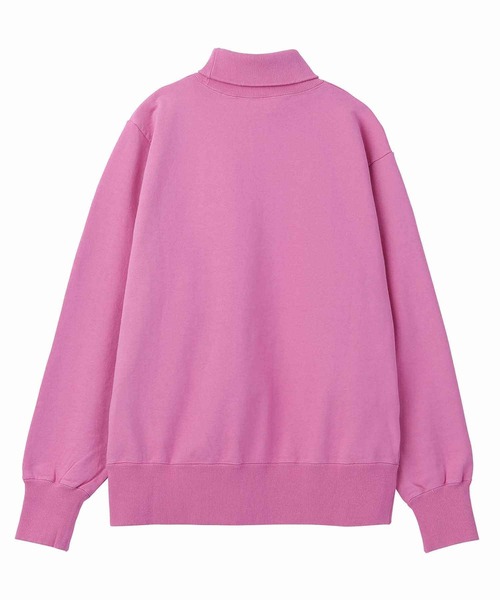 X-girl（エックスガール）の「COLLEGE LOGO HIGH NECK SWEAT 