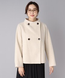 Y.Akamine コットンツイルダブルブレストショートコート