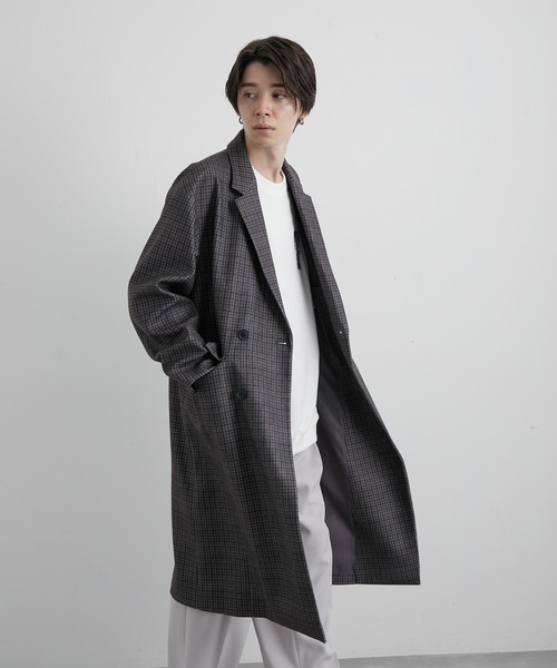 JUNRED(ジュンレッド)の「ウーリーニットダブルチェスターコート(チェスターコート・メンズ・ブラック/ベージュ/ブラウン・LL/S/M/L)」の11枚目の写真
