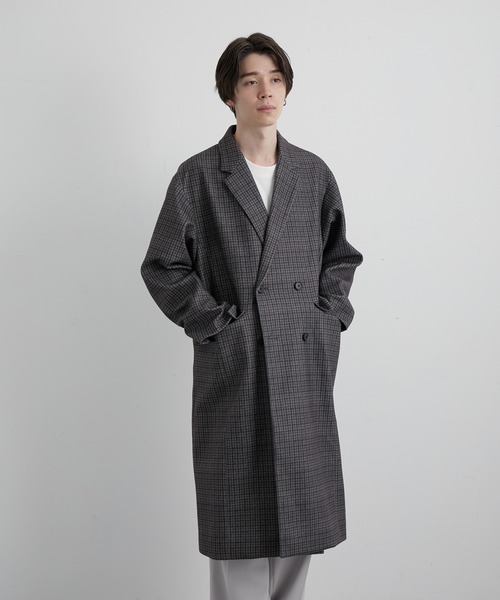 JUNRED(ジュンレッド)の「ウーリーニットダブルチェスターコート(チェスターコート・メンズ・ブラック/ベージュ/ブラウン・LL/S/M/L)」の13枚目の写真