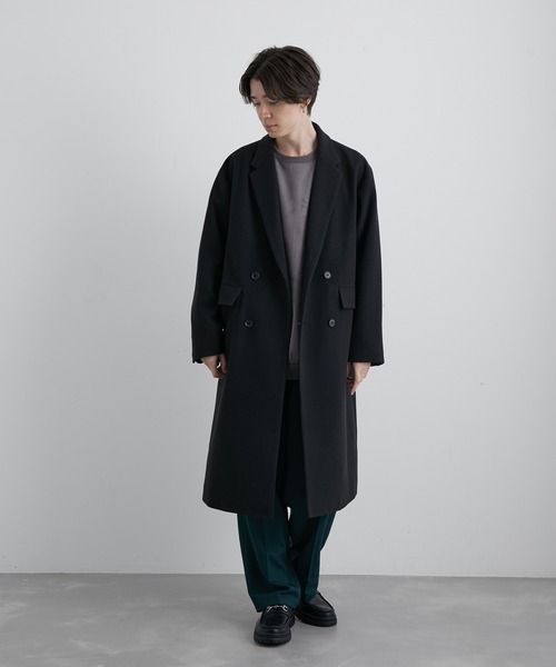 JUNRED(ジュンレッド)の「ウーリーニットダブルチェスターコート(チェスターコート・メンズ・ブラック/ベージュ/ブラウン・LL/S/M/L)」の20枚目の写真