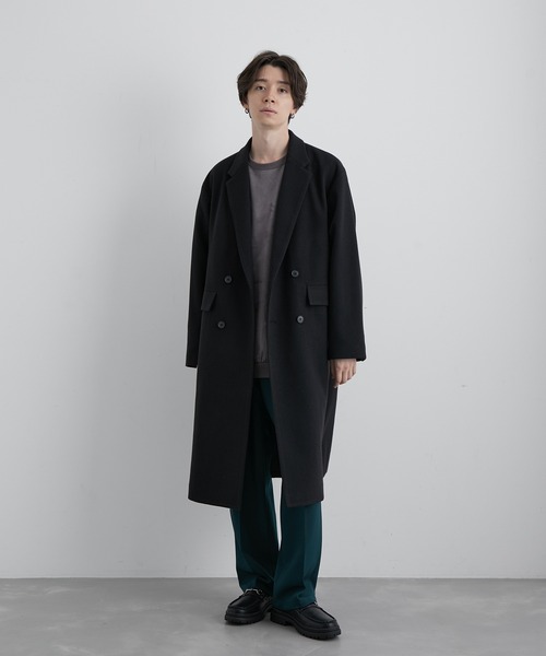 JUNRED(ジュンレッド)の「ウーリーニットダブルチェスターコート(チェスターコート・メンズ・ブラック/ベージュ/ブラウン・LL/S/M/L)」の21枚目の写真
