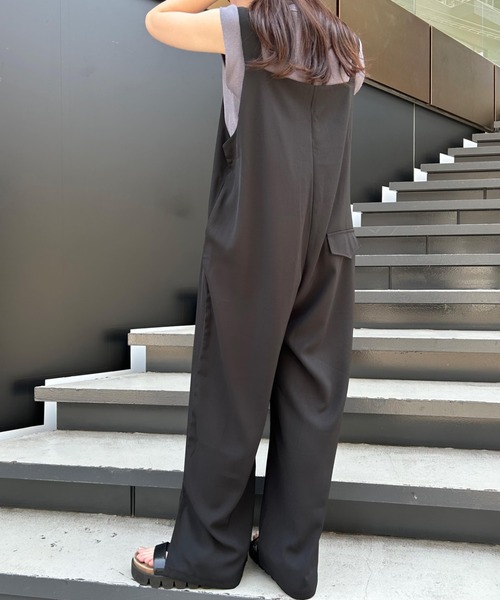 Doux Belle（ドゥーベル）の「サイドスリットワイドパンツ オールインワン（サロペット/オーバーオール・レディース・ブラック/ブラウン・FREE）」の22枚目の写真