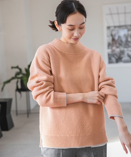 niko and...（ニコアンド）の「洗えるカラーパレット2WAYカーディガンプルオーバー（ニット/セーター・レディース・レッド/ライトグレー/ダークブラウン/オフホワイト/ブルー/アイボリー/ダークブルー/シャーベット/パープル系その他/グリーン/ライトイエロー・MEDIUM/LARGE）」の11枚目の写真