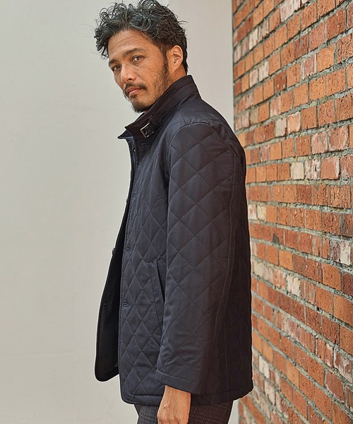 UNION STATION（ユニオンステーション）の「【EFFORTLESS】【Thinsulate/シンサレート】スタンドカラーキルティングジャケット（ブルゾン・メンズ・グレー/ネイビー・M/L/LL）」の10枚目の写真