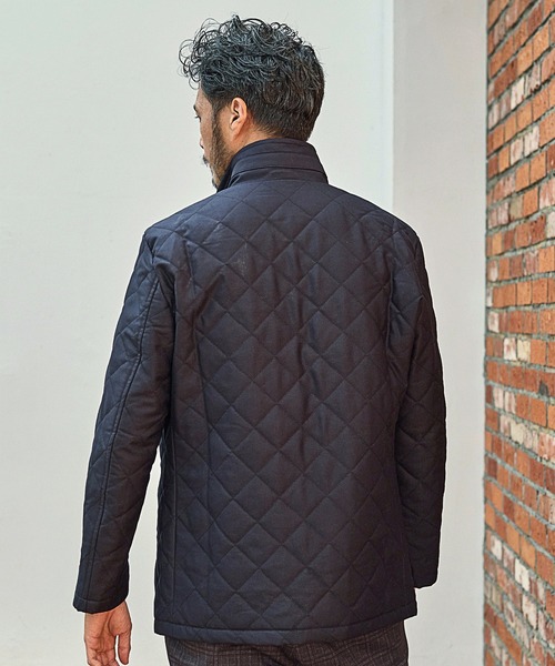 UNION STATION（ユニオンステーション）の「【EFFORTLESS】【Thinsulate/シンサレート】スタンドカラーキルティングジャケット（ブルゾン・メンズ・グレー/ネイビー・M/L/LL）」の15枚目の写真