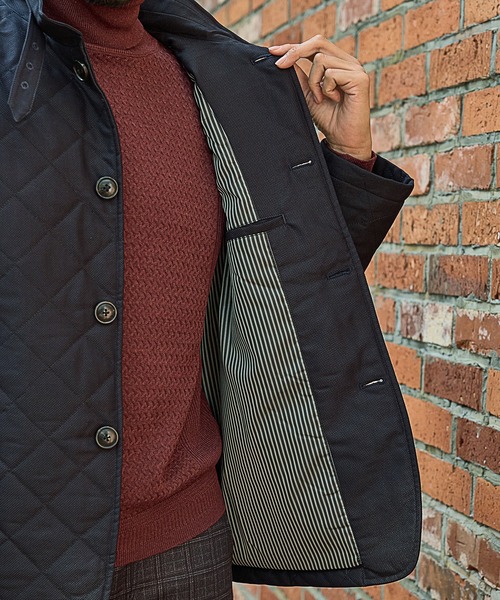 UNION STATION（ユニオンステーション）の「【EFFORTLESS】【Thinsulate/シンサレート】スタンドカラーキルティングジャケット（ブルゾン・メンズ・グレー/ネイビー・M/L/LL）」の7枚目の写真