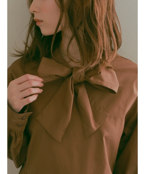 ehka sopo（エヘカソポ）の「【so4u×ehkasopo】2WAYリボンワンピース（ワンピース・レディース・ベージュ/ブラウン・ﾌﾘ-）」の3枚目の写真