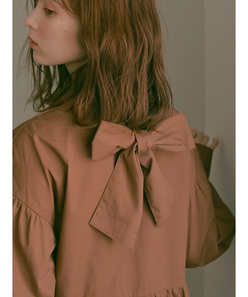 ehka sopo（エヘカソポ）の「【so4u×ehkasopo】2WAYリボンワンピース（ワンピース・レディース・ベージュ/ブラウン・ﾌﾘ-）」の10枚目の写真