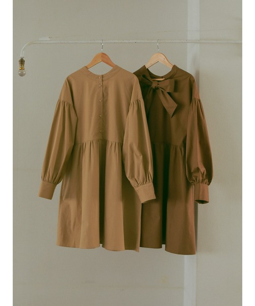 ehka sopo（エヘカソポ）の「【so4u×ehkasopo】2WAYリボンワンピース（ワンピース・レディース・ベージュ/ブラウン・ﾌﾘ-）」の18枚目の写真