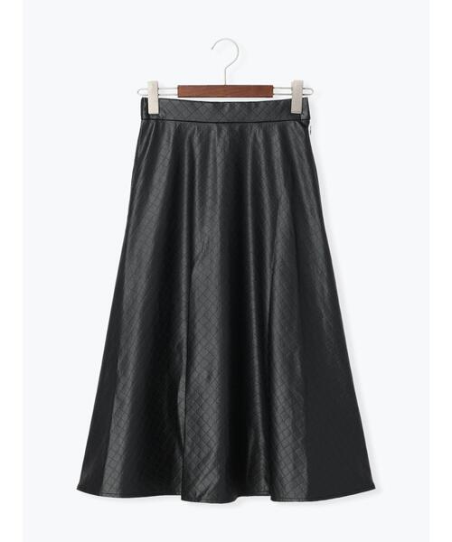 Te chichi（テチチ）の「キルト風パンチングレザーフレアスカート（スカート・レディース・カーキ/ブラック・SMALL/MEDIUM）」の12枚目の写真