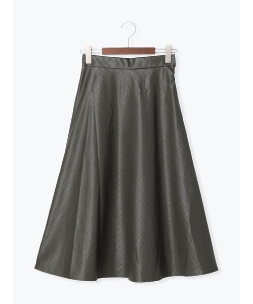 Te chichi（テチチ）の「キルト風パンチングレザーフレアスカート（スカート・レディース・カーキ/ブラック・SMALL/MEDIUM）」の13枚目の写真