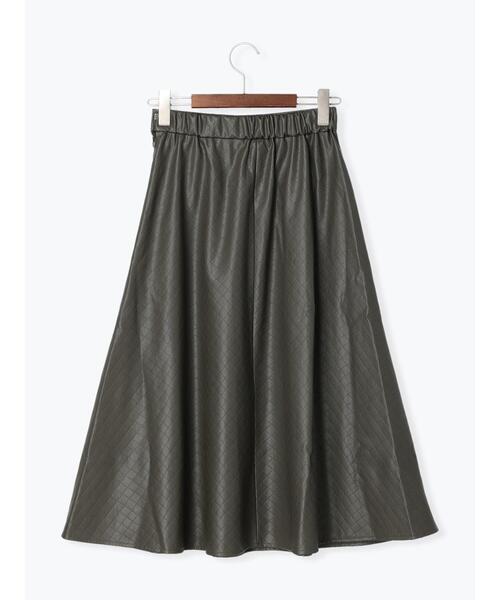 Te chichi（テチチ）の「キルト風パンチングレザーフレアスカート（スカート・レディース・カーキ/ブラック・SMALL/MEDIUM）」の14枚目の写真