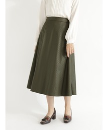 Te chichi | キルト風パンチングレザーフレアスカート(スカート)