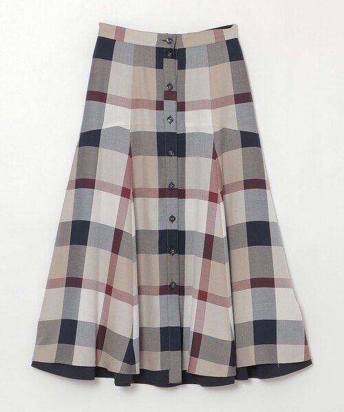 美品　クレストブリッジBlue Lab:EZUMiマットストレッチタフタスカート BLUE LABEL CRESTBRIDGE（ブルーレーベルクレストブリッジ）の
