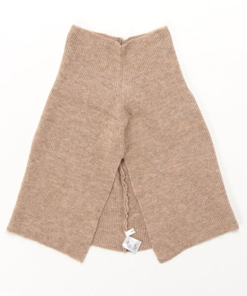 mimis（ミイーミイーズ）の「メランジニットスリットポンチョ（ストール/ショール・レディース・ブラック/ライトグレー/ライトブラウン・FREE）」の2枚目の写真