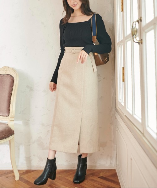 FREE'S MART（フリーズマート）の「◆[低身長サイズ/Sシリーズ]ベルト付ハイウエストナロースカート（スカート・レディース・ブラック/グリーン/グレー系その他/ベージュ系その他・SMALL/MEDIUM/X-SMALL）」の20枚目の写真