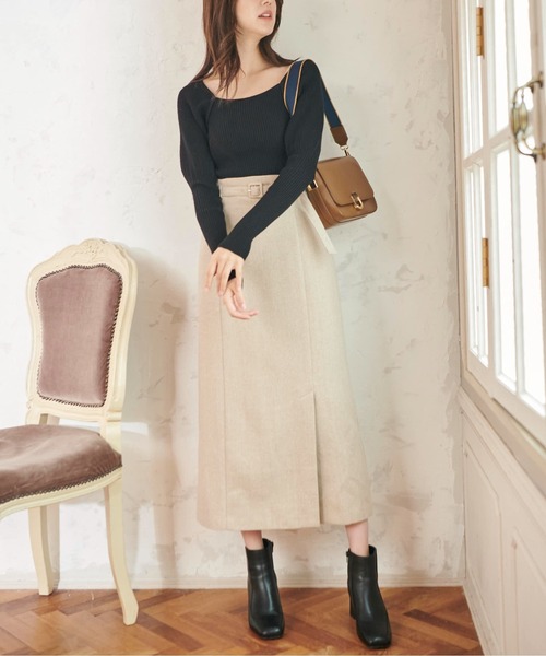 FREE'S MART（フリーズマート）の「◆[低身長サイズ/Sシリーズ]ベルト付ハイウエストナロースカート（スカート・レディース・ブラック/グリーン/グレー系その他/ベージュ系その他・SMALL/MEDIUM/X-SMALL）」の17枚目の写真