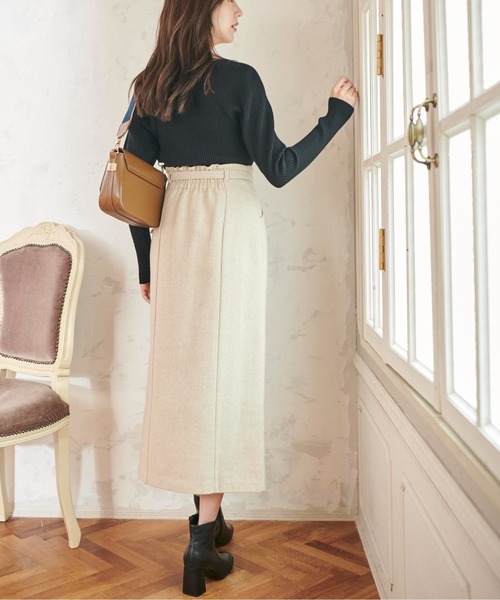 FREE'S MART（フリーズマート）の「◆[低身長サイズ/Sシリーズ]ベルト付ハイウエストナロースカート（スカート・レディース・ブラック/グリーン/グレー系その他/ベージュ系その他・SMALL/MEDIUM/X-SMALL）」の7枚目の写真