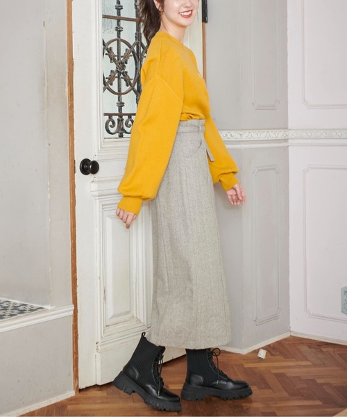 FREE'S MART（フリーズマート）の「◆[低身長サイズ/Sシリーズ]ベルト付ハイウエストナロースカート（スカート・レディース・ブラック/グリーン/グレー系その他/ベージュ系その他・SMALL/MEDIUM/X-SMALL）」の9枚目の写真