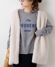 PUAL CE CIN | ロゴインターシャニットプルオーバー(ニット/セーター)