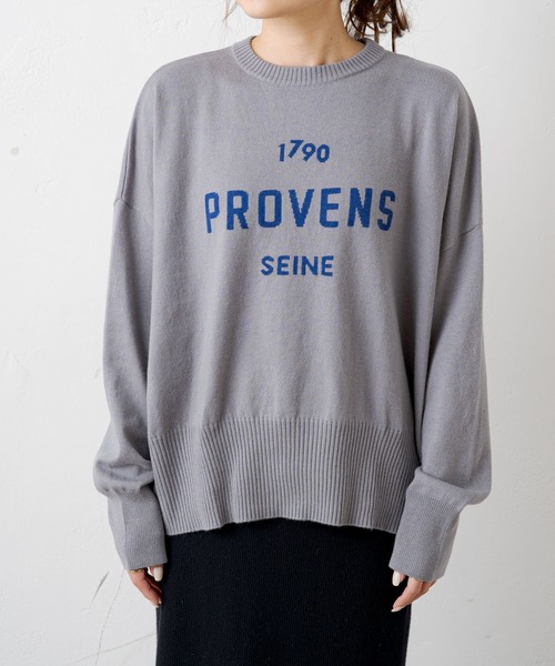 PUAL CE CIN（ピュアルセシン）の「ロゴインターシャニットプルオーバー（ニット/セーター・レディース・ベージュ/グレー・FREE）」の14枚目の写真