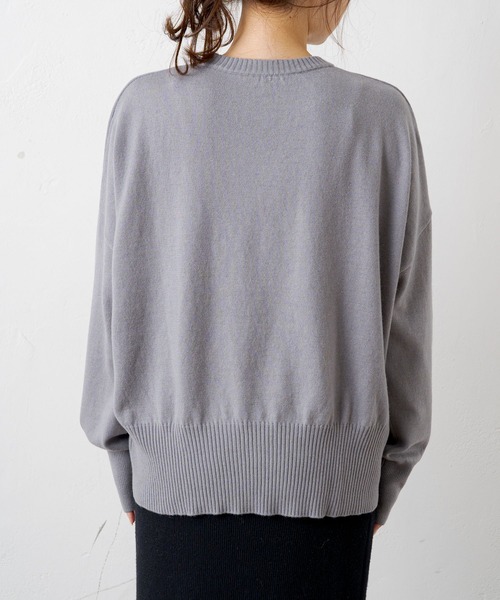 PUAL CE CIN（ピュアルセシン）の「ロゴインターシャニットプルオーバー（ニット/セーター・レディース・ベージュ/グレー・FREE）」の19枚目の写真