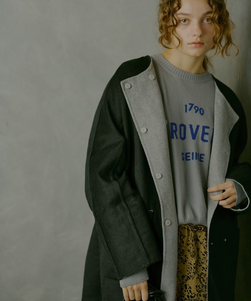 PUAL CE CIN（ピュアルセシン）の「ロゴインターシャニットプルオーバー（ニット/セーター・レディース・ベージュ/グレー・FREE）」の17枚目の写真