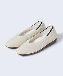 UNFILO（アンフィーロ）の「“撥水＆洗えるニットシューズ” スクエア パンプス（パンプス）」