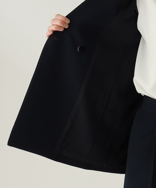 THE SHOP TK （ザ ショップ ティーケー ）の「◆【セレモニー/入卒/洗える/SETUP可】ダブルクロス ダブルジャケット（テーラードジャケット・レディース・ブラック/ライトグレー/ネイビー・11/12/13/14）」の6枚目の写真