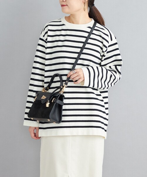 Coohem（コーヘン）の「【SHIPS別注】COOHEM:ウェーブコットンバスクプルオーバー（ニット/セーター・レディース・ブルー/イエロー/ブラック・ONE SIZE）」の2枚目の写真