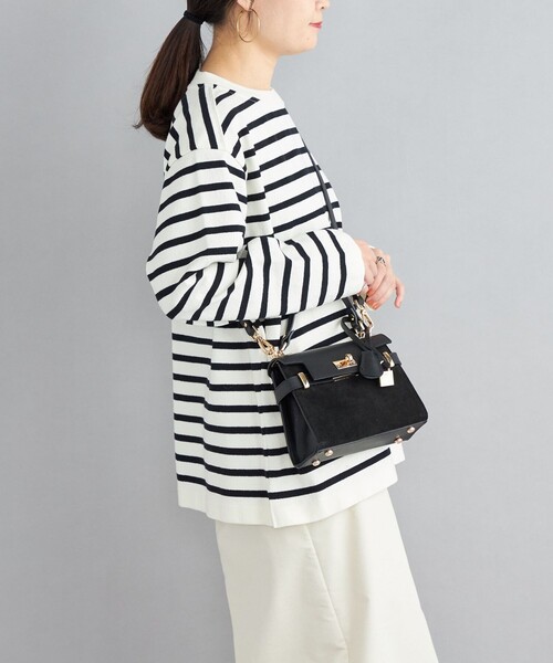 Coohem（コーヘン）の「【SHIPS別注】COOHEM:ウェーブコットンバスクプルオーバー（ニット/セーター・レディース・ブルー/イエロー/ブラック・ONE SIZE）」の11枚目の写真