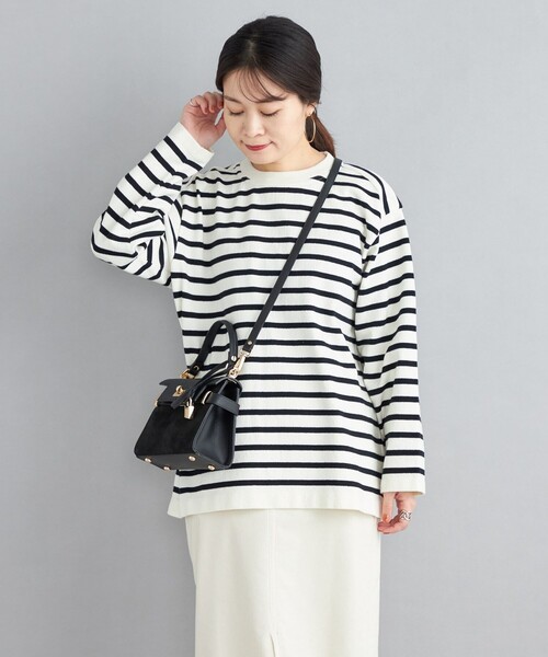 Coohem（コーヘン）の「【SHIPS別注】COOHEM:ウェーブコットンバスクプルオーバー（ニット/セーター・レディース・ブルー/イエロー/ブラック・ONE SIZE）」の13枚目の写真