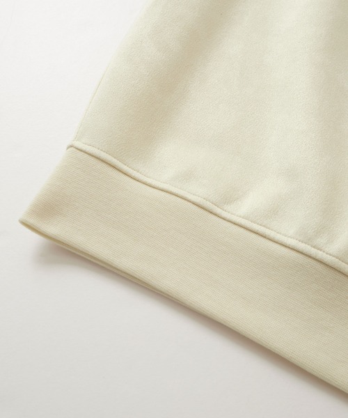 MONO-MART（モノマート）の「ハーフジップ ビッグカラー ルーズブラッシュドプルオーバー（スウェット・メンズ・グレイッシュベージュ/ブラック/ブラウン/アイボリー/オリーブ/ネイビー/ライトブルー/ライトグレー/チャコール/ダークグリーン/ダークグレー/パープル/ダークブラウン・M/L）」の19枚目の写真