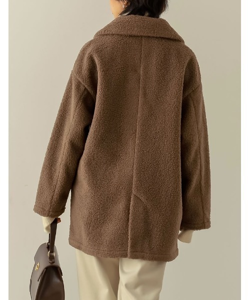 [低身長サイズ有]オーバーサイズダブルブレストボアコート