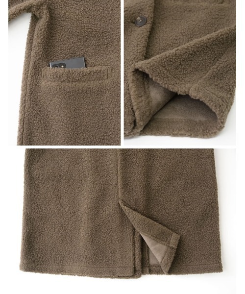 [低身長サイズ有]オーバーサイズダブルブレストボアコート