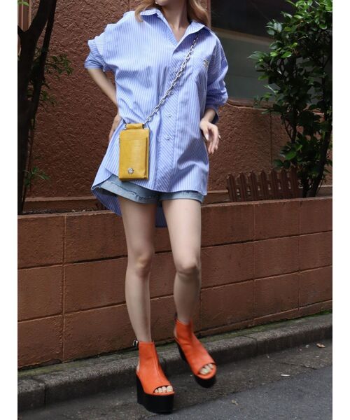 EVRIS（エヴリス）の「バックルデザインプラットフォームサンダル（サンダル・レディース・ブラック/オレンジ・SMALL/MEDIUM/LARGE）」の18枚目の写真