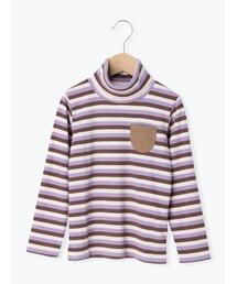 Samansa Mos2 Lagom | マルチボーダータートルネックカットソー(Tシャツ/カットソー)