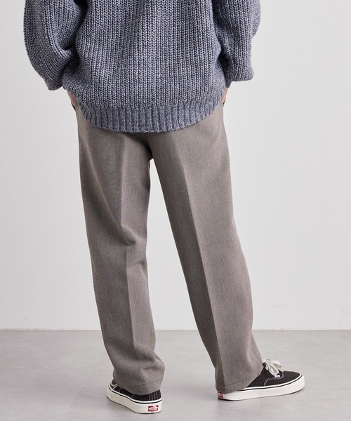 CIAOPANIC TYPY（チャオパニックティピー）の「□ボンディング千鳥タックワイドテーパードパンツ（スラックス・メンズ・ブラウン/キャメル/ブラック・S/M/L）」の7枚目の写真