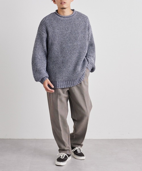 CIAOPANIC TYPY（チャオパニックティピー）の「□ボンディング千鳥タックワイドテーパードパンツ（スラックス・メンズ・ブラウン/キャメル/ブラック・S/M/L）」の17枚目の写真