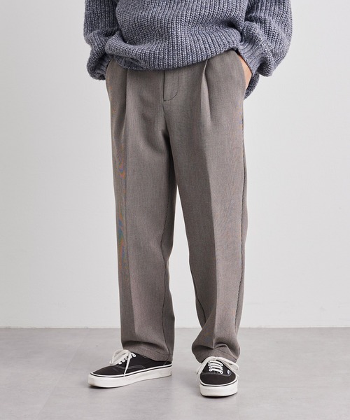 CIAOPANIC TYPY（チャオパニックティピー）の「□ボンディング千鳥タックワイドテーパードパンツ（スラックス・メンズ・ブラウン/キャメル/ブラック・S/M/L）」の11枚目の写真