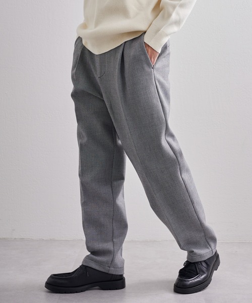 CIAOPANIC TYPY（チャオパニックティピー）の「□ボンディング千鳥タックワイドテーパードパンツ（スラックス・メンズ・ブラウン/キャメル/ブラック・S/M/L）」の19枚目の写真