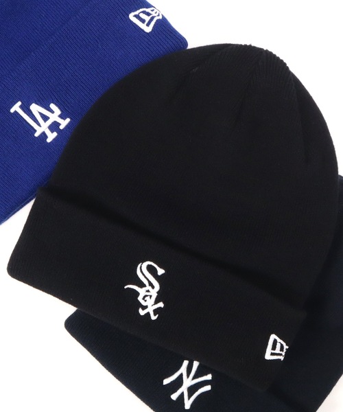 NEW ERA(ニューエラ)の「ニューエラ ニット帽 MLB NYLA(ニットキャップ/ビーニー・メンズ・ブルー/ネイビー/ブラック/グリーン・FREE)」の2枚目の写真